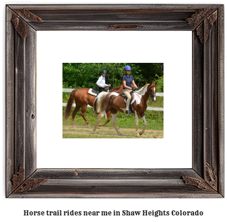 horse trail rides near me in Shaw Heights, Colorado